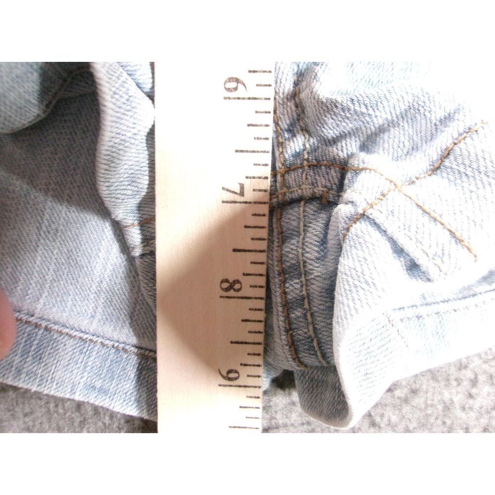 Bongo Shorts Women 7 Blue Jorts Distressed Biker Daisy Duke Booty Y2K - Picture 5 of 12
